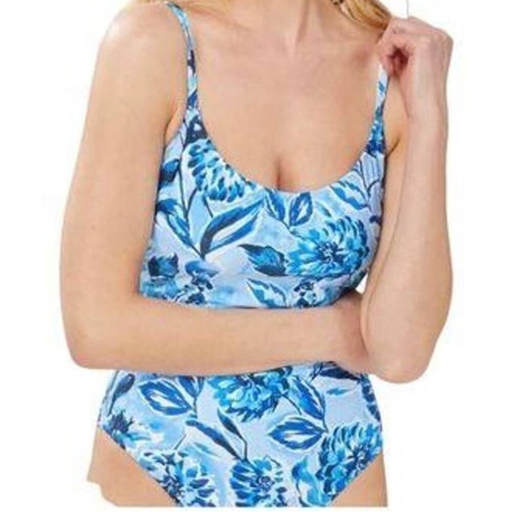 Share Andie Swim Floral Blue 1 Piece Swimsuit M New With Tags! “The Bala”